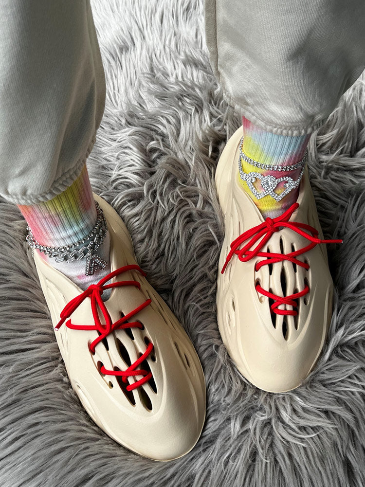 Soft-soled Lace-up Cave Flats Apricot / 10.5/11