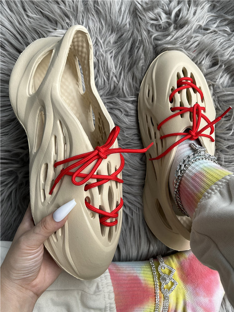 Soft-soled Lace-up Cave Flats Black / 10.5/11