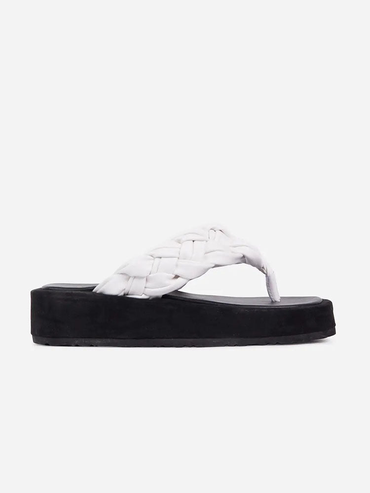 Casual Braided Flip-Flops Sandals Black / 7.5/8
