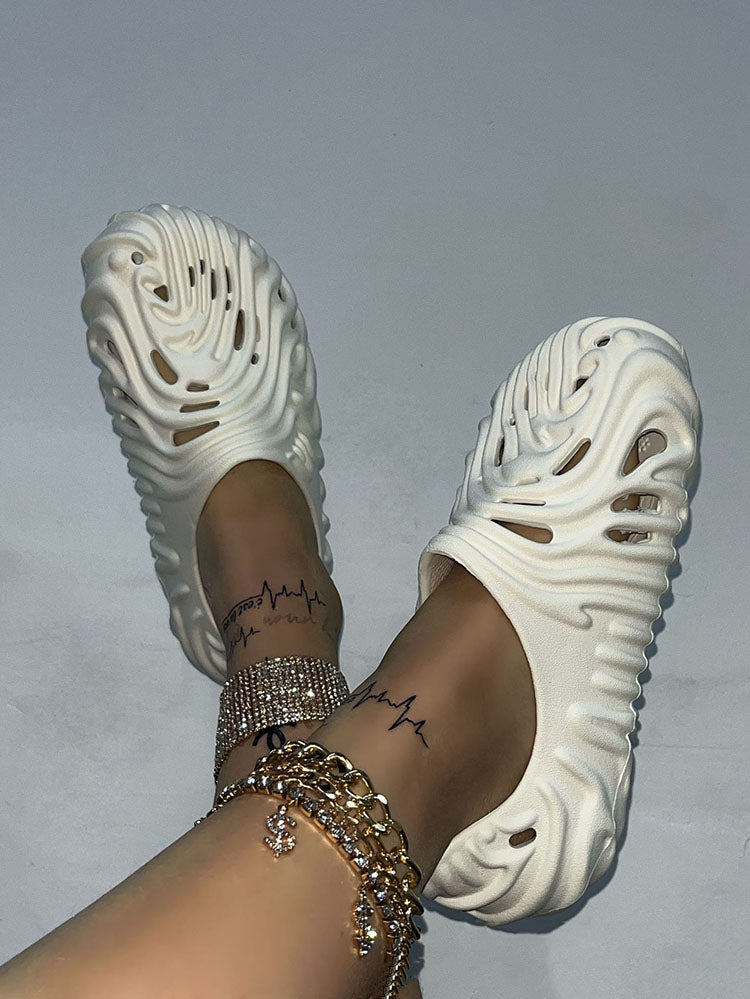 Hollow-Out EVA Sandals Black / 2XL