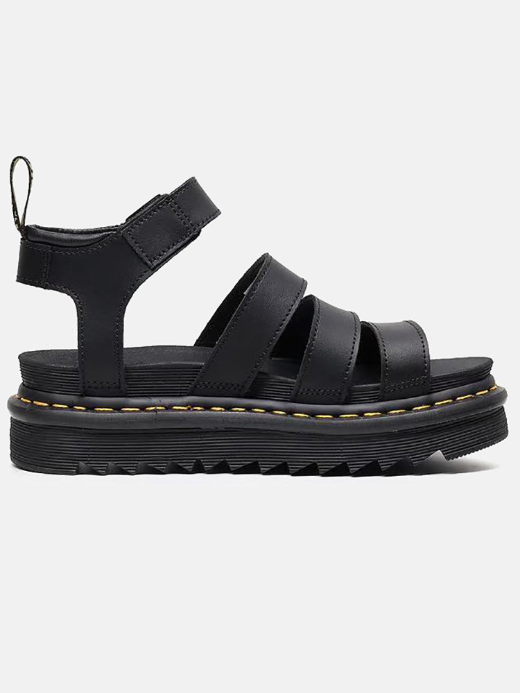 Leather Buckle Platform Sandals White / 7.5/8
