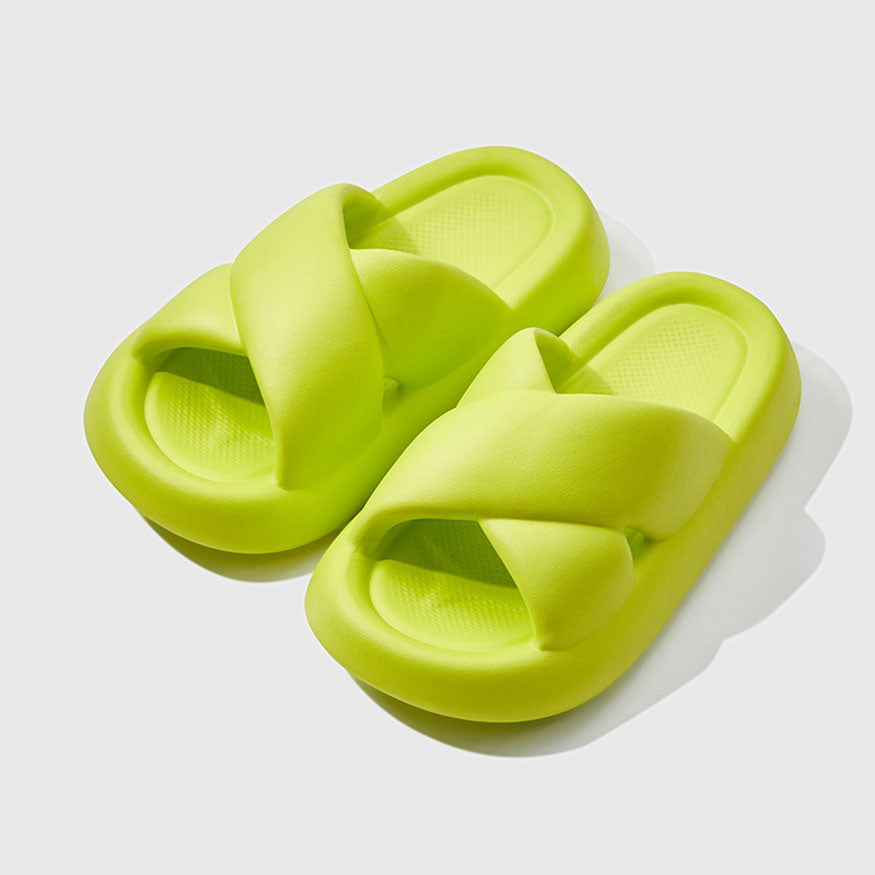 Chunky Platform Cross Slides Rose / EU:37-38:US Women's 6-7.5