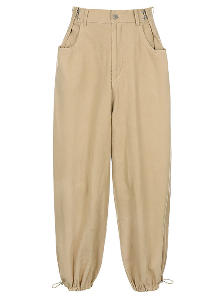 Cargo Loose Fit Pants Black / M