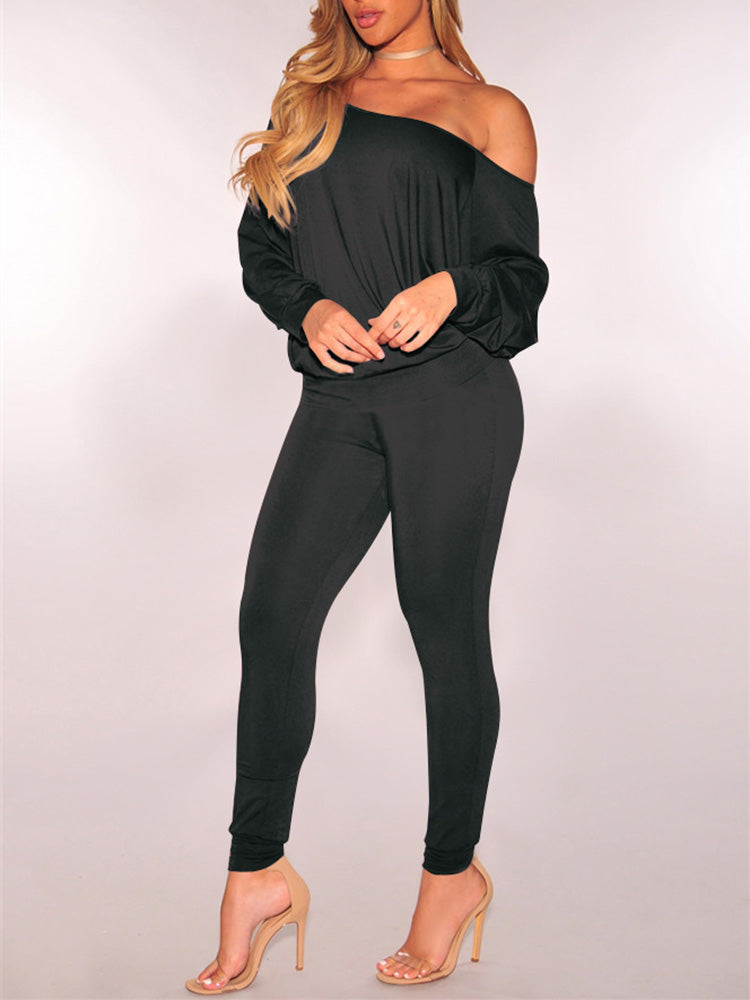 One Shoulder Casual Set Army / S