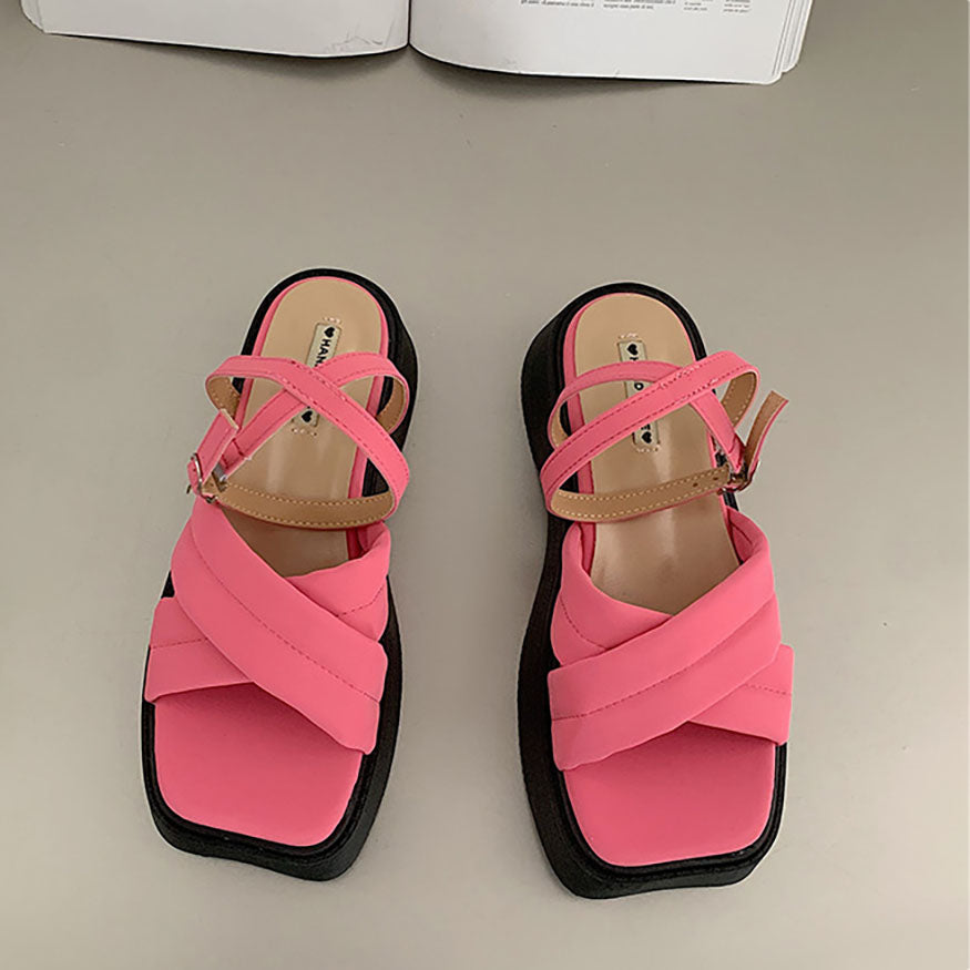 Vintage Cross Sandals Rose / EU:37:US Women's 6-6.5