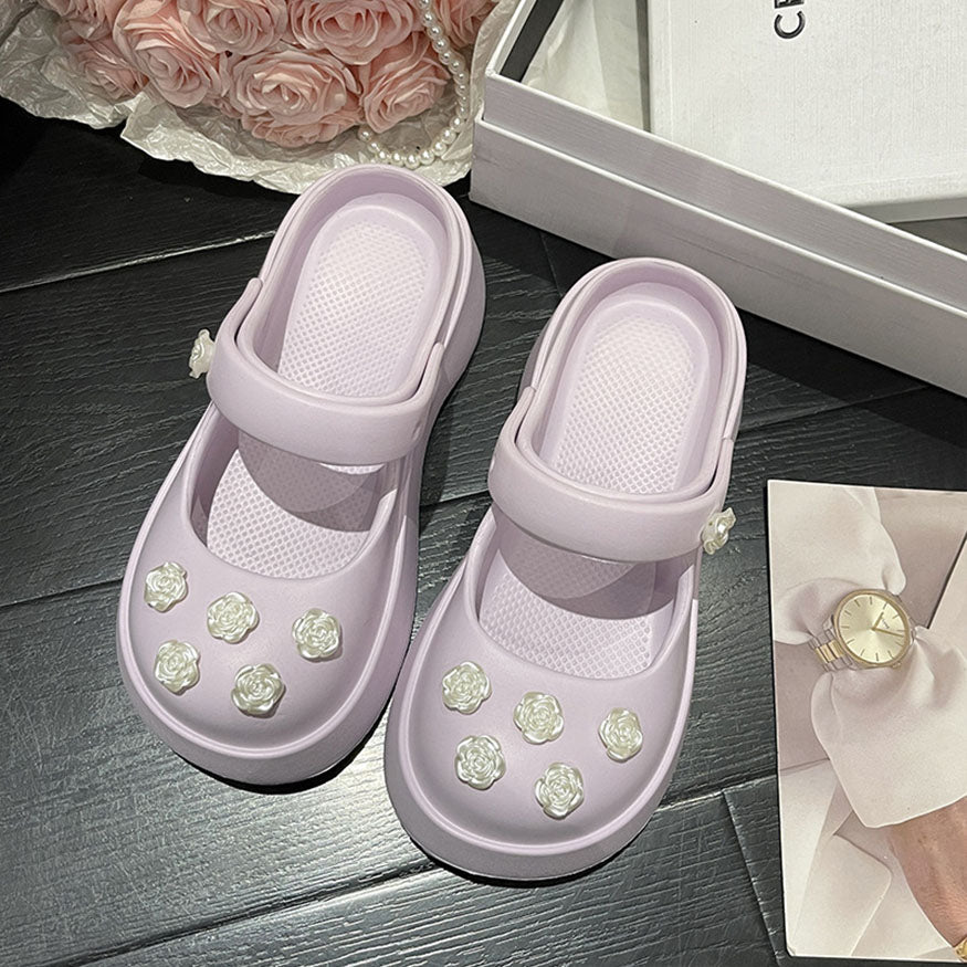Lolita Rose Charm Mary Jane Shoes Purple / EU:39-40:US Women's 8-9.5