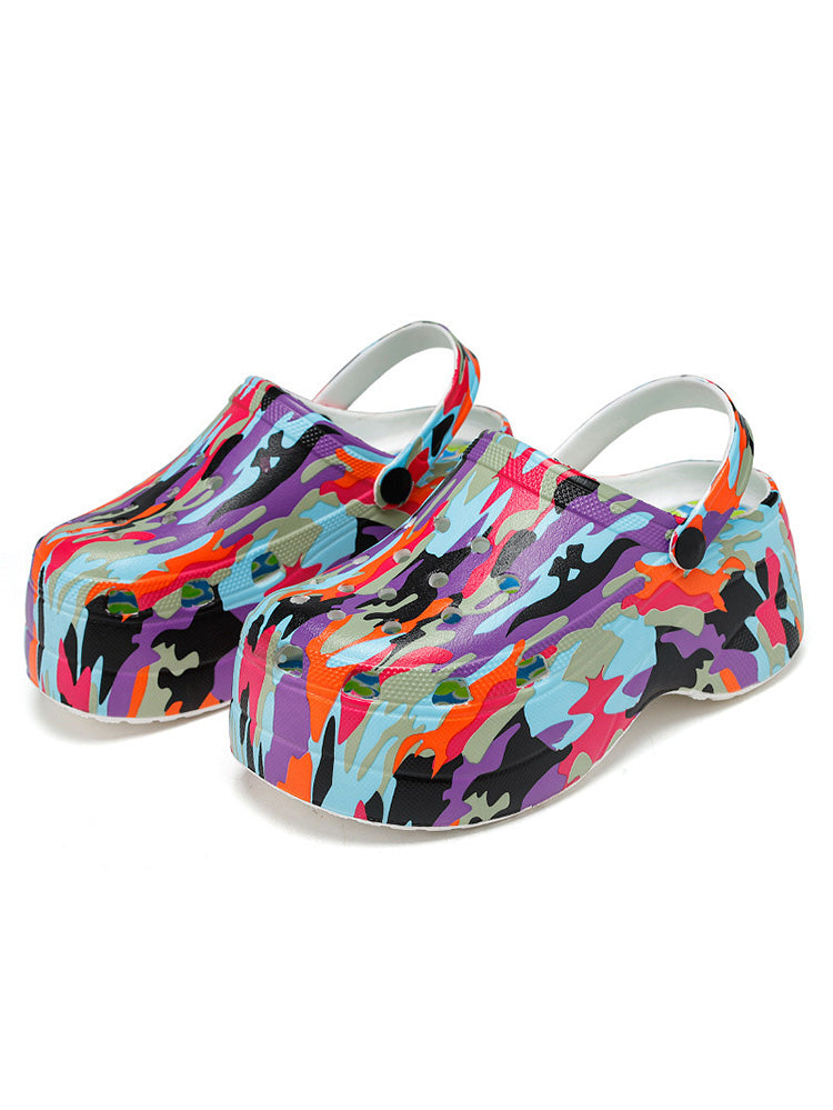 Casual Thick Sole Hole Sandals Camo / 6