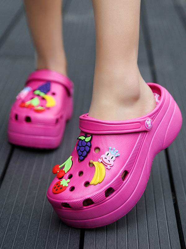 Casual Thick Sole Hole Sandals Snake / 6.5/7