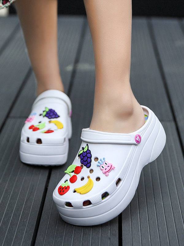 Casual Thick Sole Hole Sandals Leopard / 10