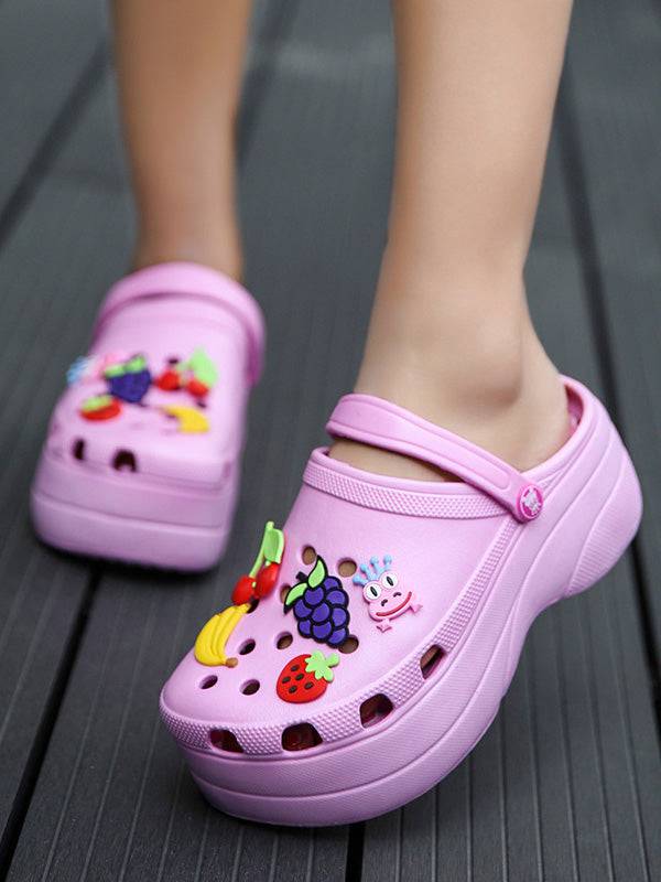Casual Thick Sole Hole Sandals Snake / 9/9.5