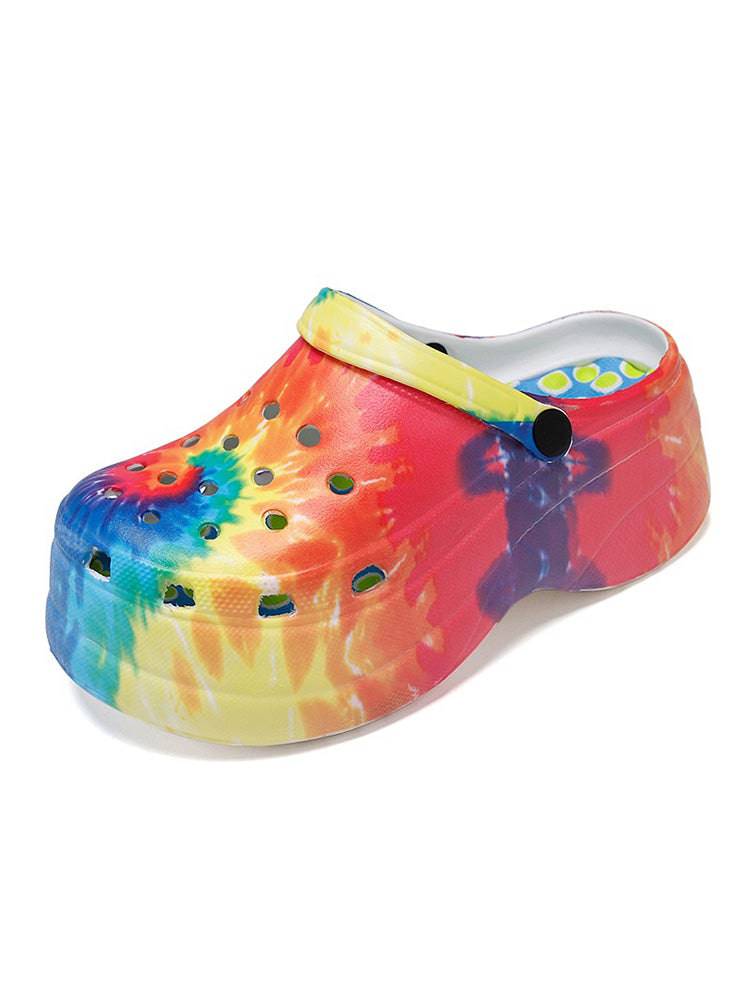 Casual Thick Sole Hole Sandals Rainbow / 10