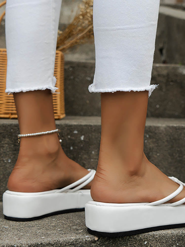 Beach Thick Sole Flip-Flops Black / 10
