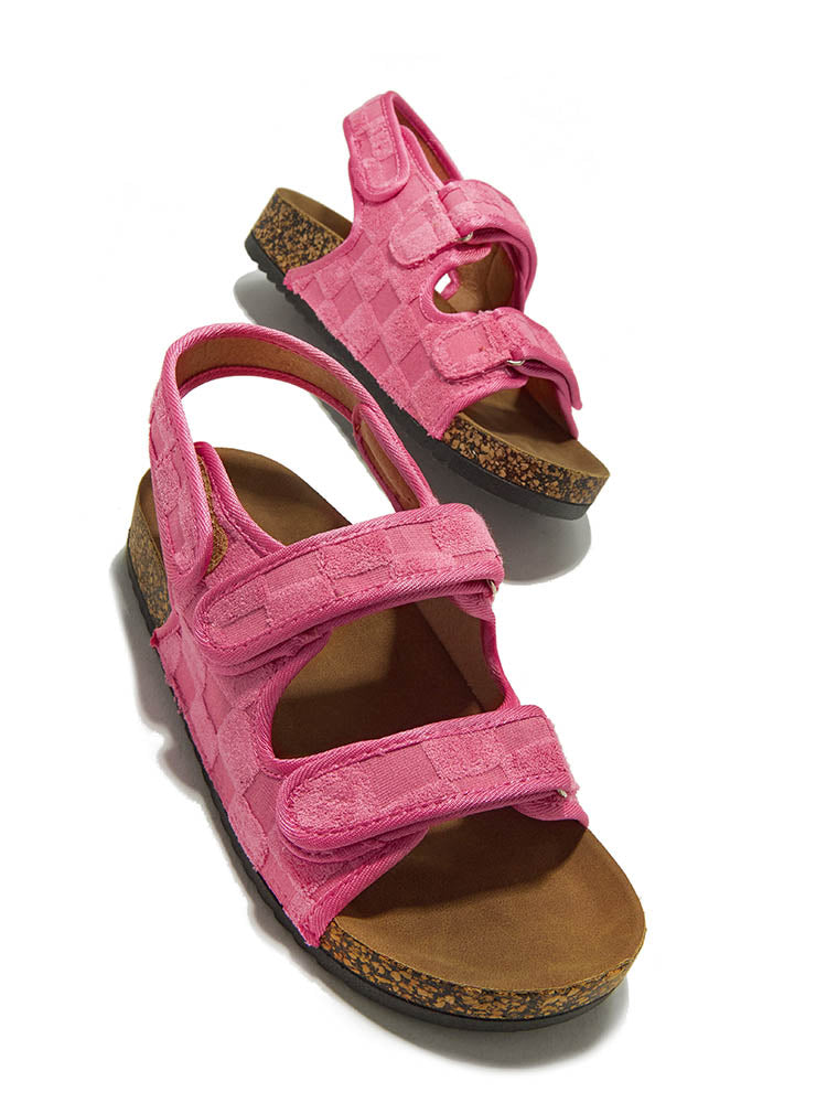 Velcro Flat Sandals Rose / 8.5