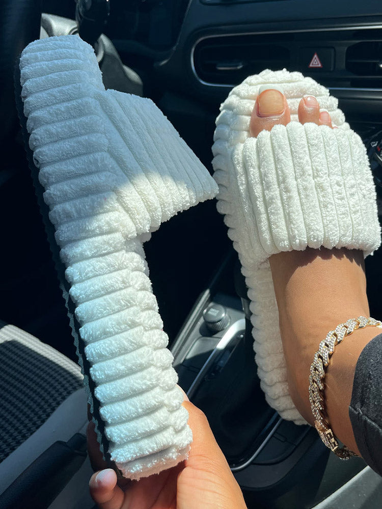 Toweling Platform Slide Rose / 7.5/8