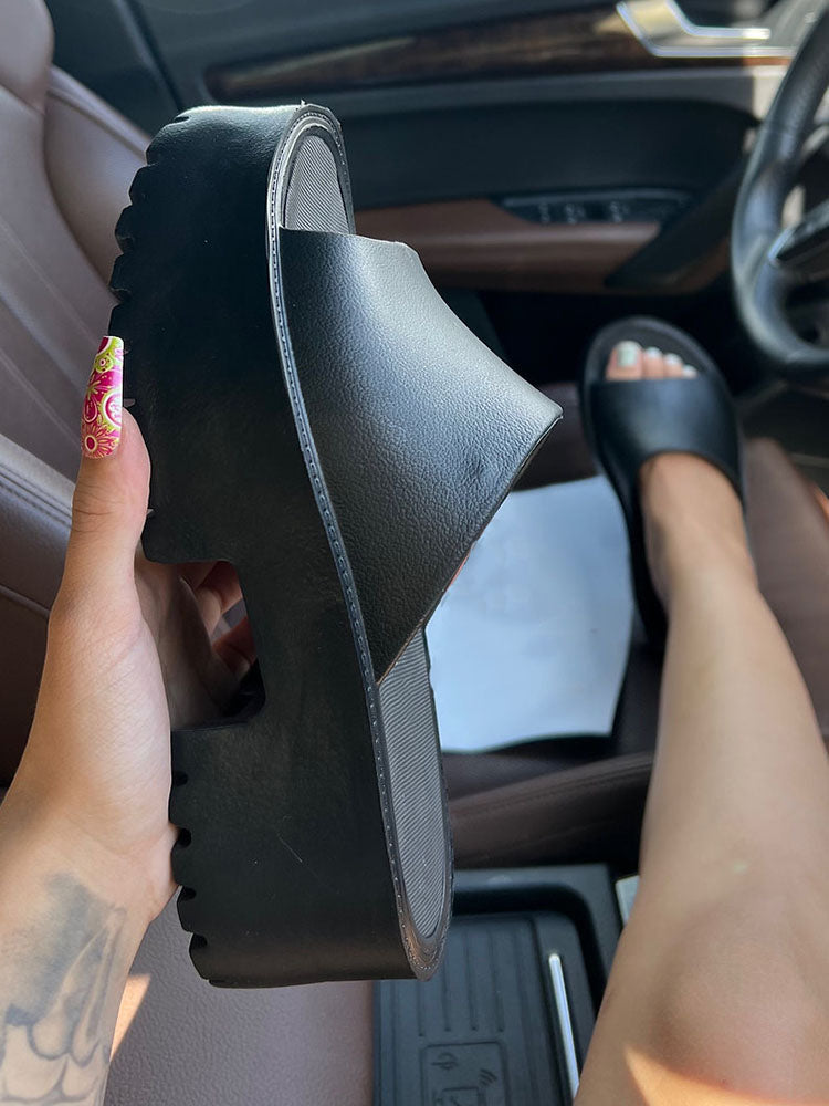 EVA Platform Sandals Black / 5/5.5