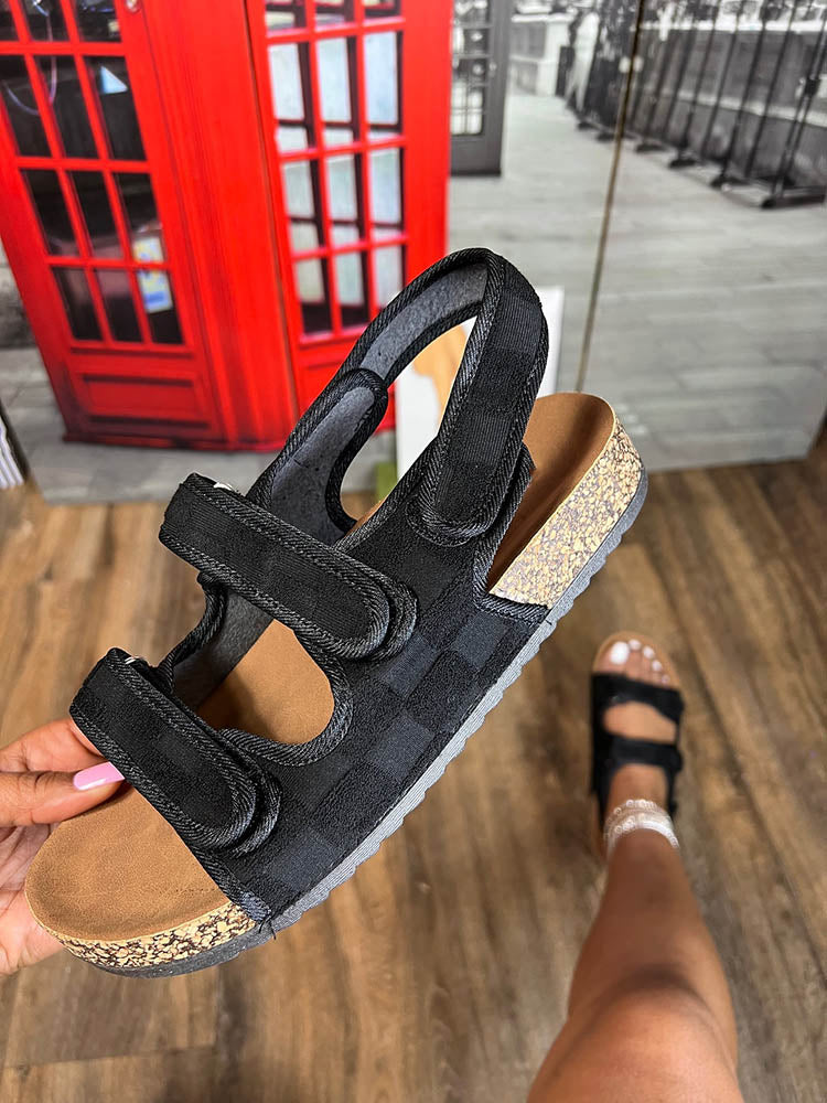 Velcro Flat Sandals Rose / 10.5/11