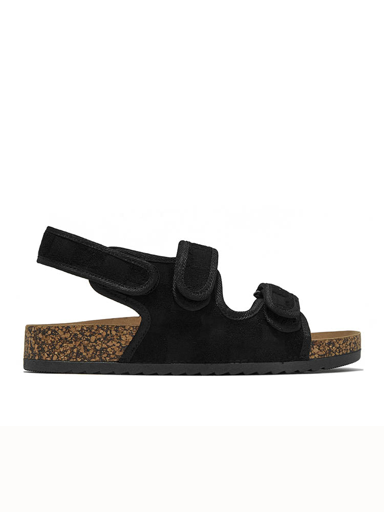 Velcro Flat Sandals Black / 7.5/8