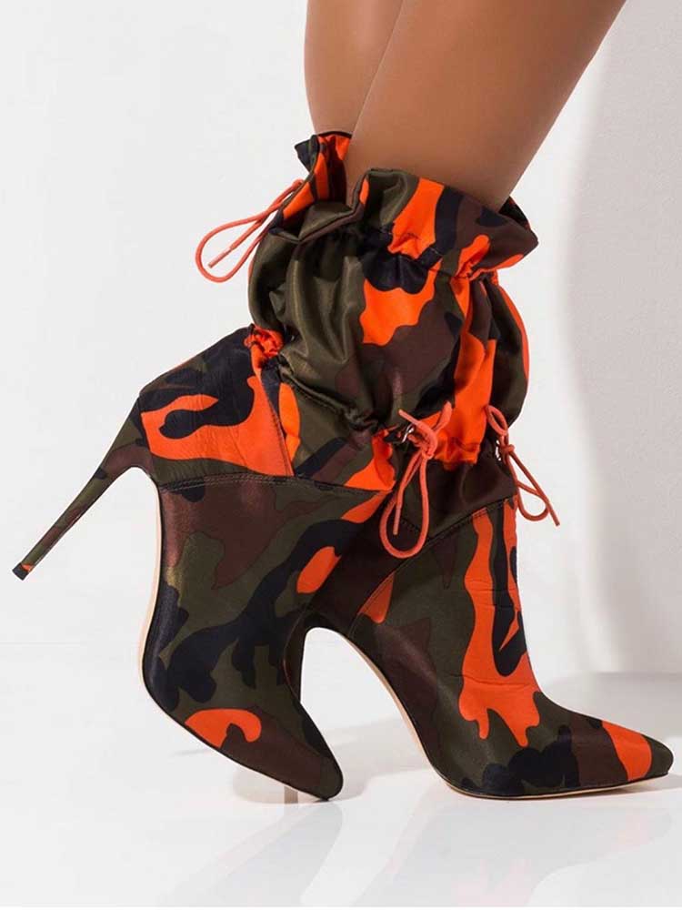 Ankle Camo Boots Orange Camo / 8.5