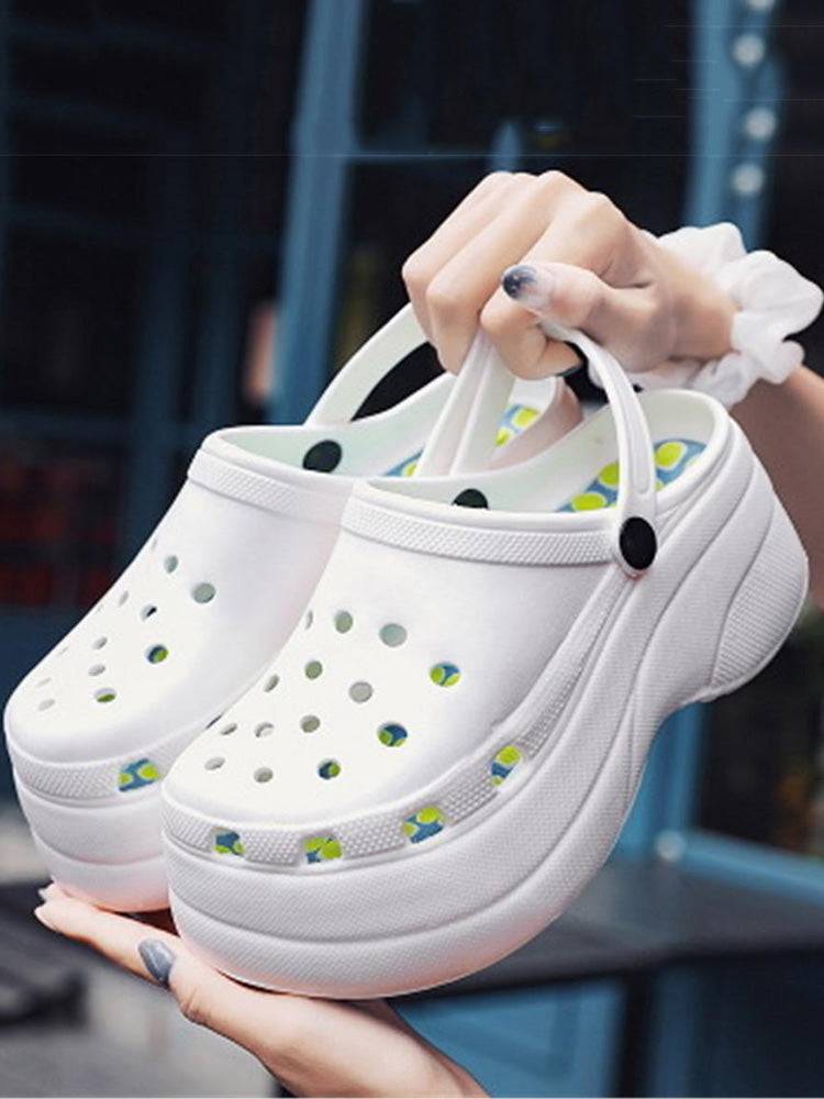Casual Thick Sole Hole Sandals Leopard / 6.5/7