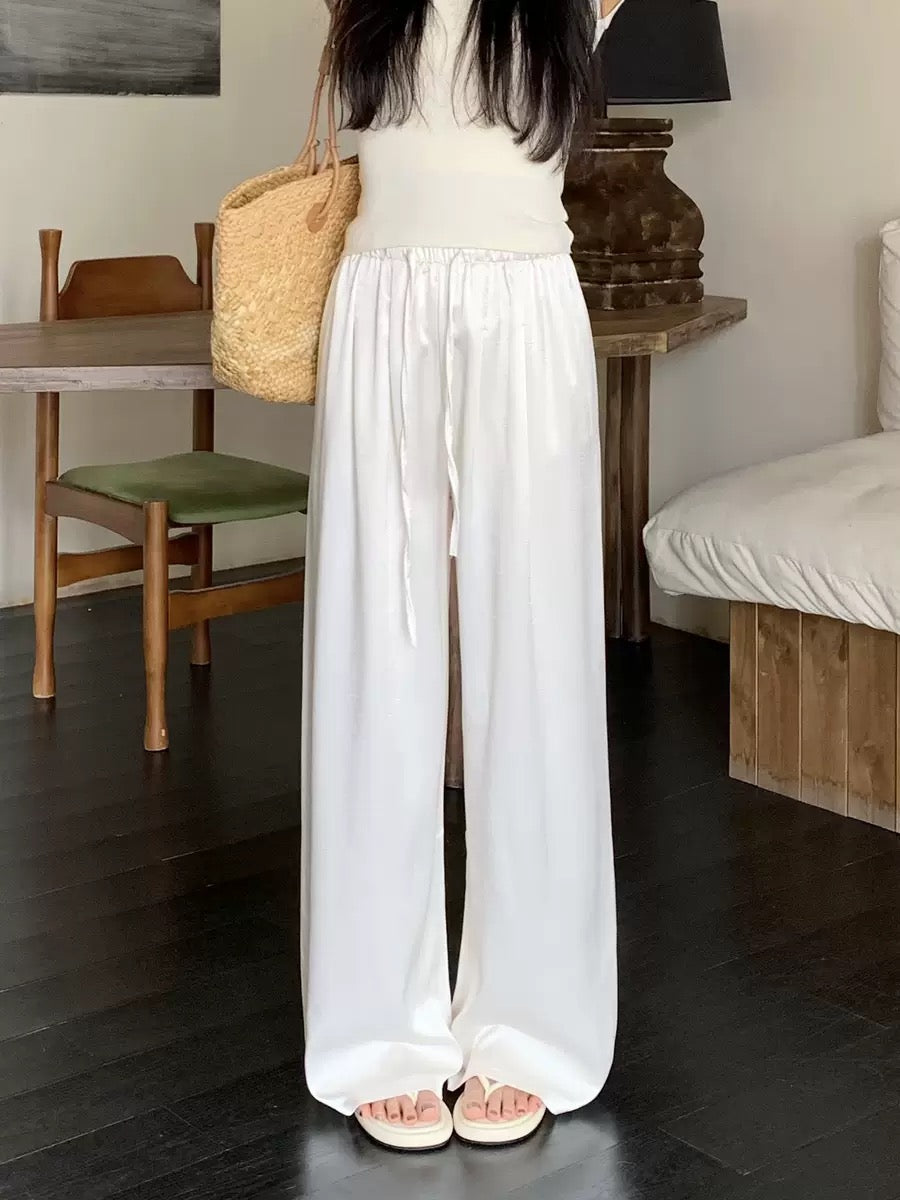 Glossy Drapey Drawstring Pants