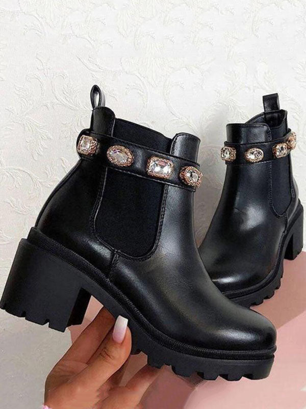 Tie Dye Rhinestone Decor Ankle Boots Multicolor / 10.5/11