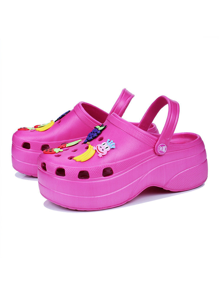 Casual Thick Sole Hole Sandals Snake / 7.5/8
