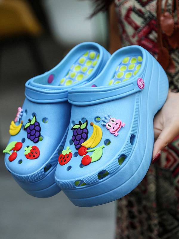 Casual Thick Sole Hole Sandals Snake / 10