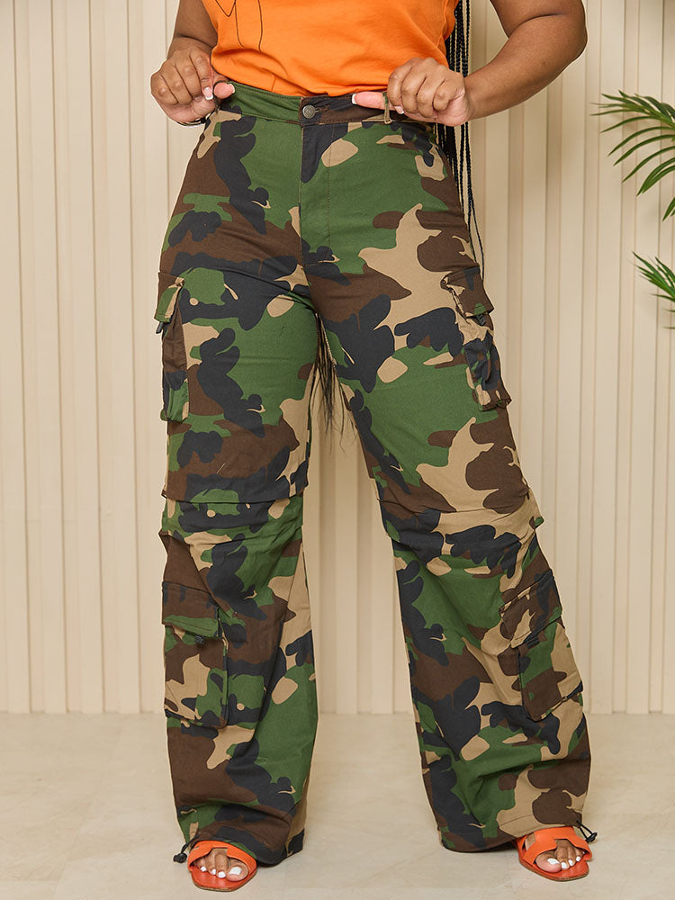 Camouflage Cargo Pants Camo / L