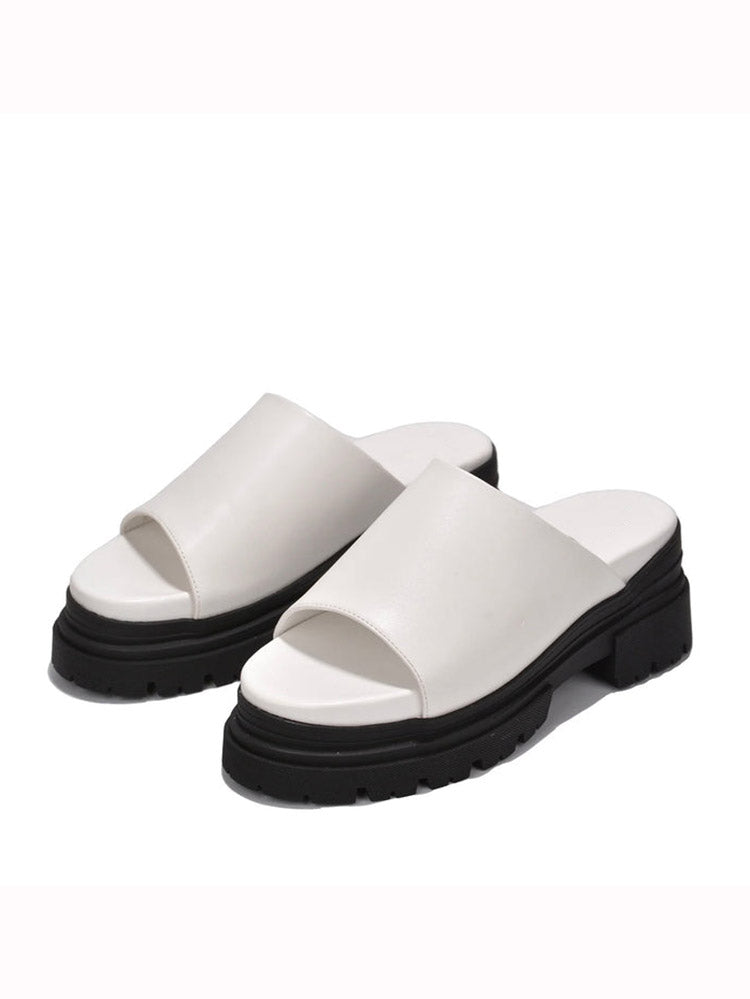 Color Block Chunky Heel Sandals Pink / 9/9.5