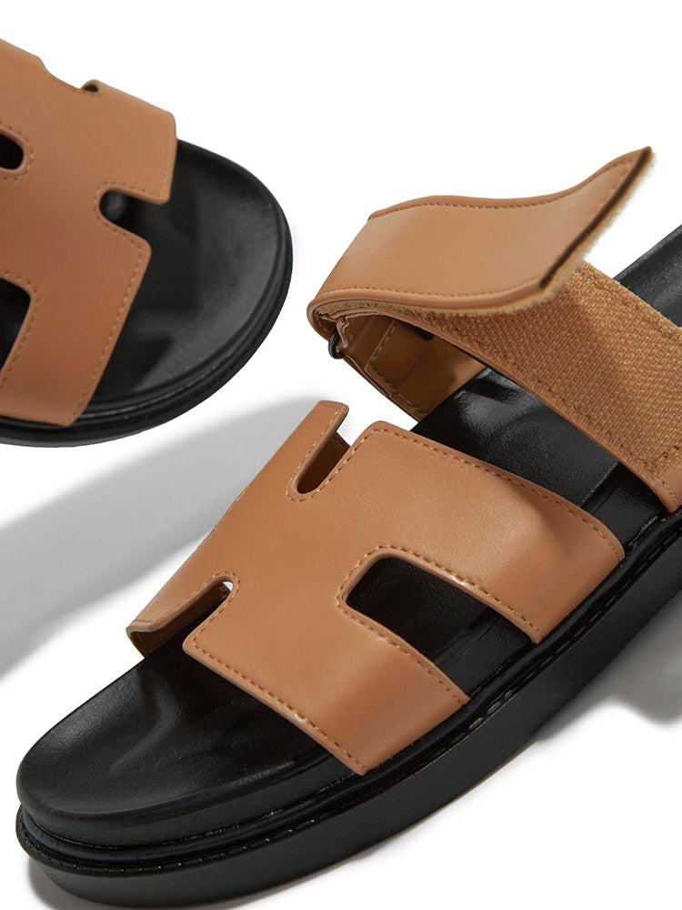 Velcro Strap Flat Sandals Rose / 7.5/8