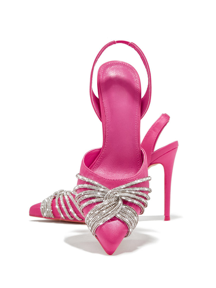 Embellished High Heel Pumps Rose / 7.5/8