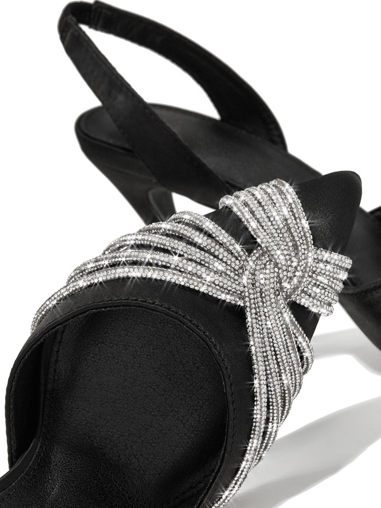 Embellished High Heel Pumps Black / 6.5/7