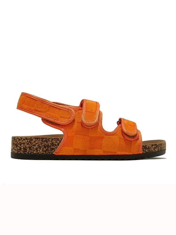 Velcro Flat Sandals Orange / 10