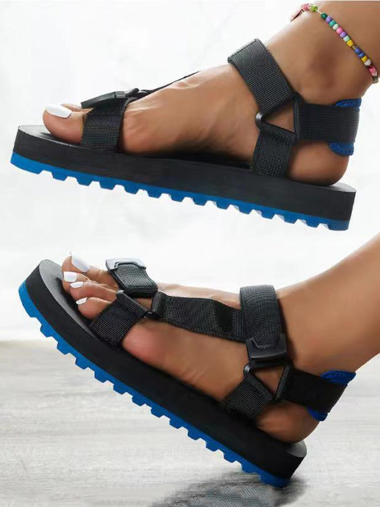 Velcro Beach Sandals Blue / 10