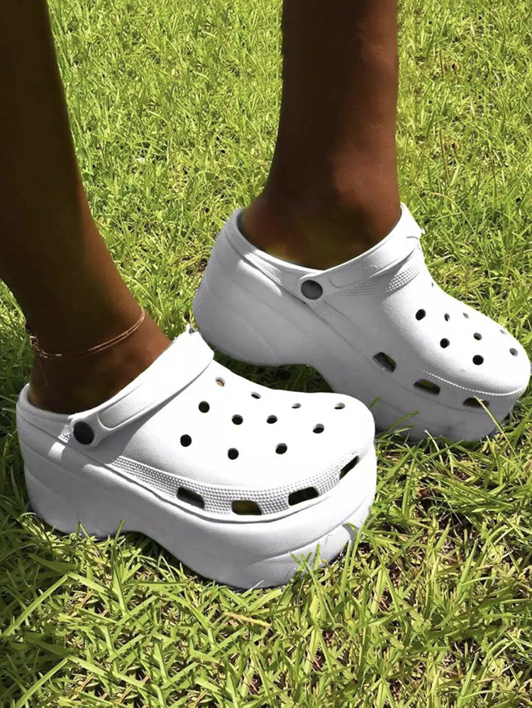 Casual Thick Sole Hole Sandals Leopard / 6