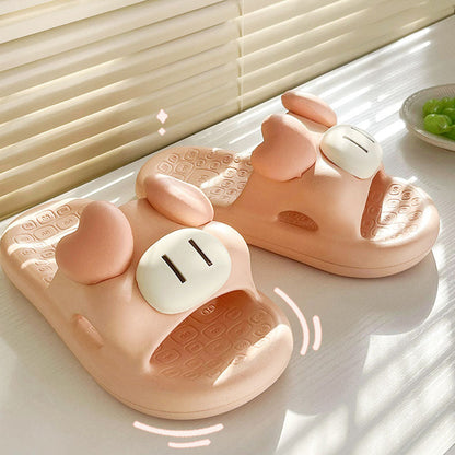 Cute Animal Shape Slides Beige / EU:38-39:US Women's 7-8.5 Men's 4.5-6