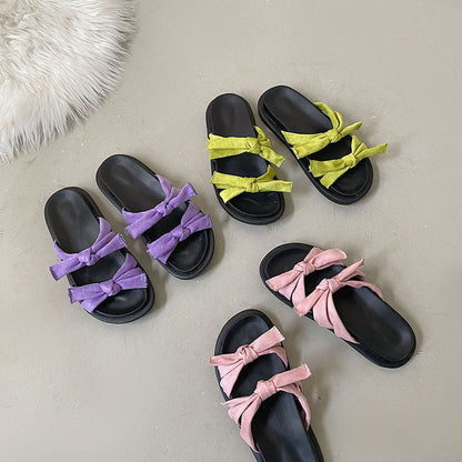 Vintage Double Bow Sandals Pink / EU:37:US Women's 6-6.5