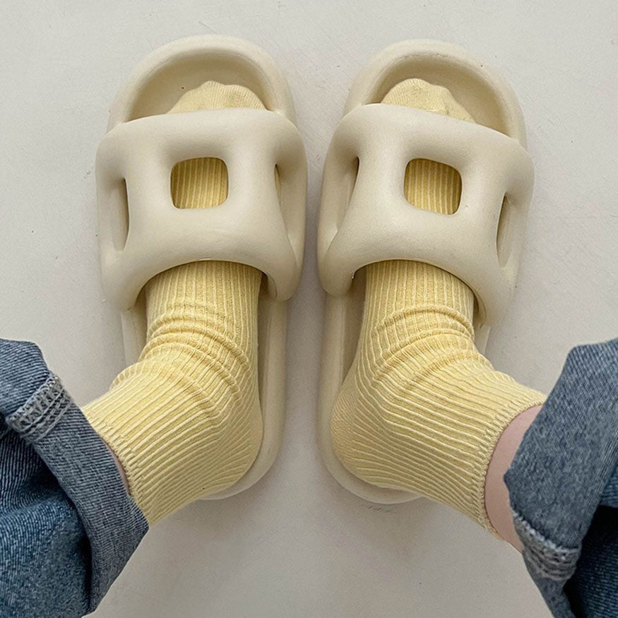 Stylish Hollow Out Slides Beige / EU:38-39:US Women's 7-8.5 Men's 4.5-6