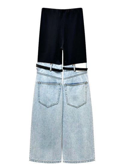 Patchwork Denim Pants Long Pants / XL