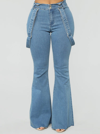 Denim Flared Stripe Jeans Blue / XL