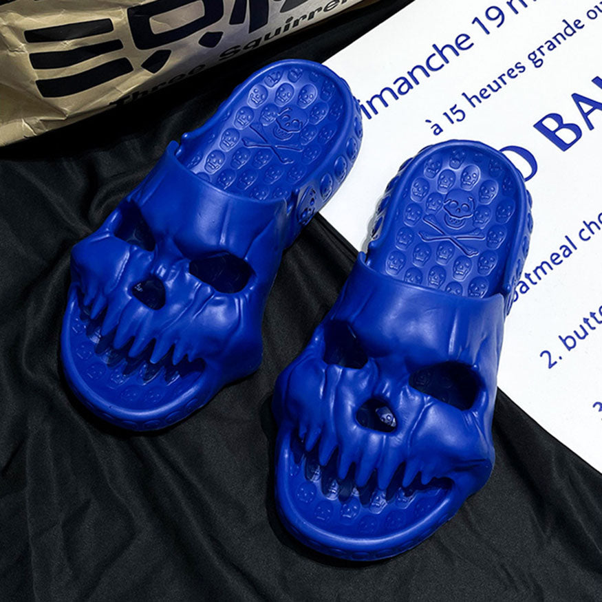 Stylish Skull Shape Design Slides White / EU:44-45:US Women's 13-14.5 Men's 10.5-12