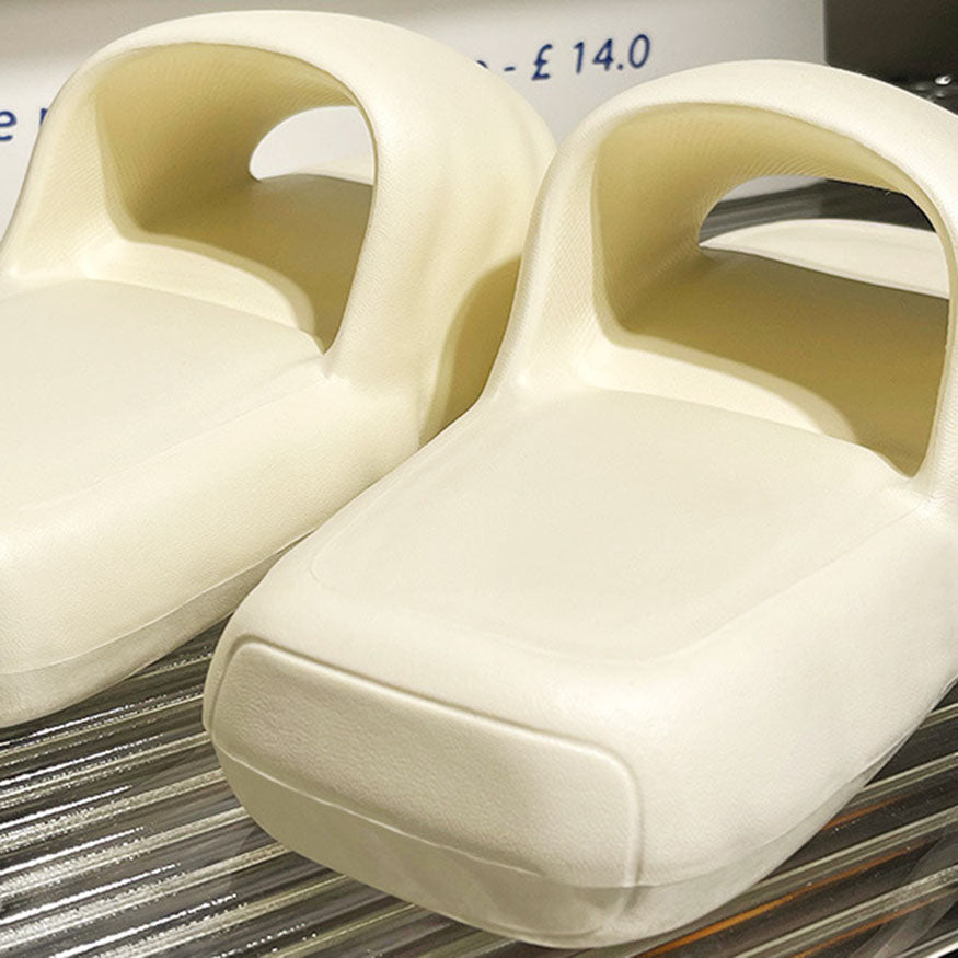 Casual Chunky Sole Slides White / EU:38-39:US Women's 7-8.5 Men's 4.5-6