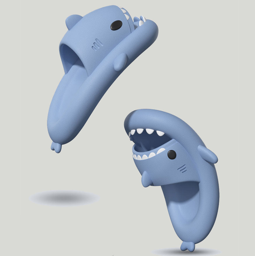 Chunky Platform Shark Shaped Slides Blue / EU:38-39:US Women's 7-8.5 Men's 4.5-6