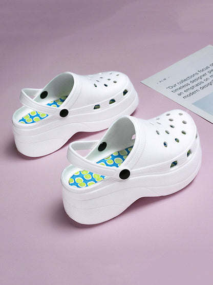 Casual Thick Sole Hole Sandals Leopard / 7.5/8