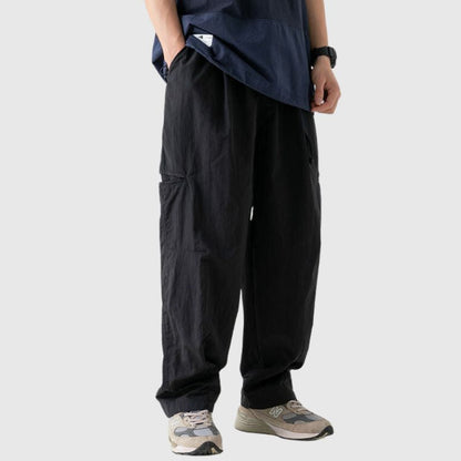 Water-Repellent Belted Yamamoto Pants Grey / XL