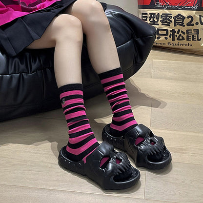 Stylish Skull Shape Design Slides Beige / EU:44-45:US Women's 13-14.5 Men's 10.5-12