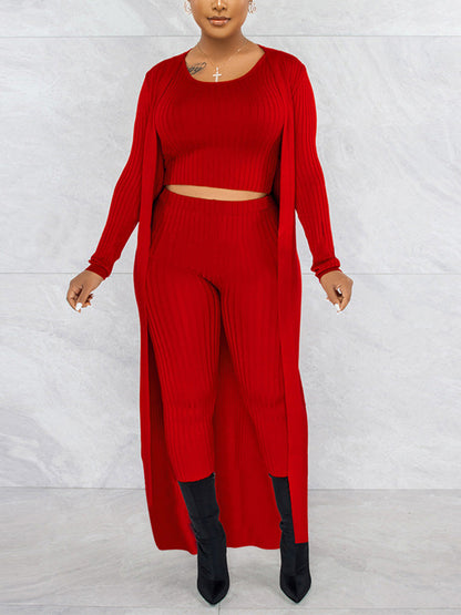 Ribbed 3PC Set Pink / M