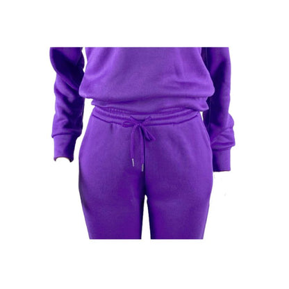 Zipper Sweatshirt & Drawstring Waist Pants Set Orange / XL