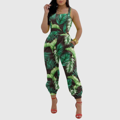 Halter Backless High Waist Jumpsuit Rose / 2XL