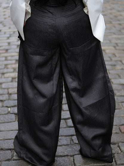 Cargo Pocket Wide Leg Pants Rose / M